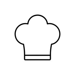 Outline drawing of a chef hat on a white background on transparent background silhouette