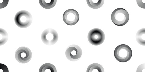 Vector circular line seamless pattern- Endless pattern for wallpapers, wrapping and packaging. Repeatable pattern with various creative vortex, concentric, rotated circle design elements