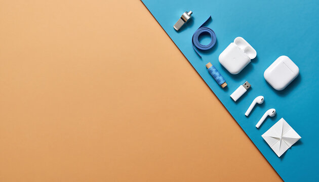 Creative workspace essentials: modern, clean, and inspiring flat lay for designers, students, and tech enthusiasts seeking a minimalist aesthetic