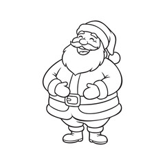 Festive Santa Claus holding blank sign ready for your message, perfect for Christmas cards, holiday promotions, and seasonal greetings originally from vector