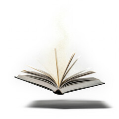 Open Book Floating with Glittering Dust