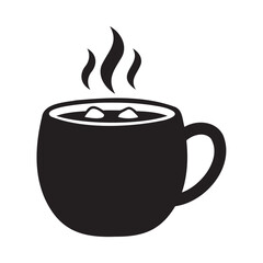 Cozy up with a steaming cup of cocoa and mini marshmallows, perfect for winter evenings, holiday warmth, and delightful cafe vibes from this vector art