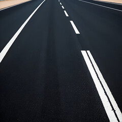 Dark asphalt highway, clear road markings, daytime , motion, asphalt, background