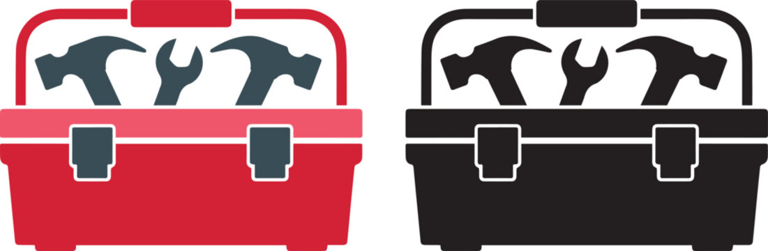 toolbox vector icon silhouette