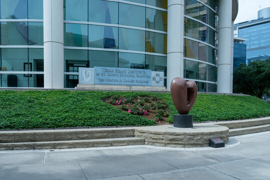 Houston, Texas, USA - April 7, 2024: Texas Heart Institute at St. Luke's Health, The Denton A. Building in Houston, Texas, USA. 