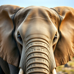 Close-up elephant face