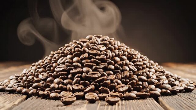 Aromatic Coffee Beans A CloseUp of Freshly Roasted Coffee.
