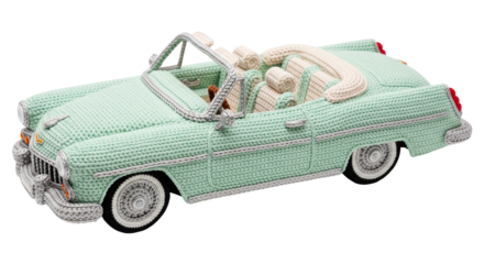 Luxurious grand convertible crafted from fine cotton yarn with meticulous crochet work, showcasing an elegant design