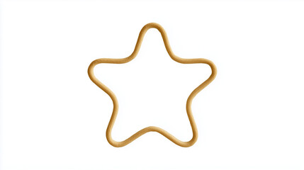 Star-shaped cookie cutter isolated on white background, concept of Epiphany  