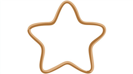 Star-shaped cookie cutter made of metal for baking cookies during Epiphany