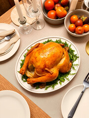 Roasted Turkey Dinner Table Setting (1)