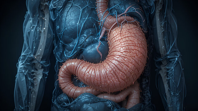 Total gastrectomy. Stomach cancer, tumor