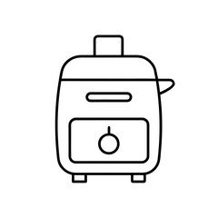 Illustration of a kitchen appliance in black outline on transparent background