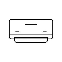 Illustration of a wall mounted air conditioning unit on transparent background