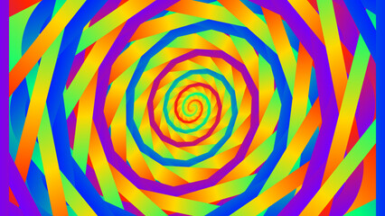 Vibrant Colorful Swirling Spiral Abstract Pattern Background Graphic