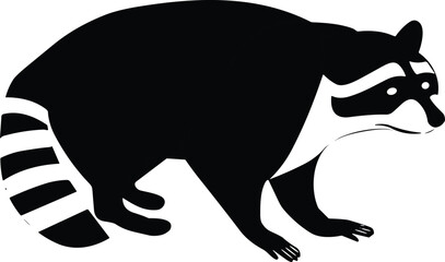 North American Wildlife, Bandit Mask, Minimalist Style, Animal Logo, and Trash Panda Graphic © Asha Creatives