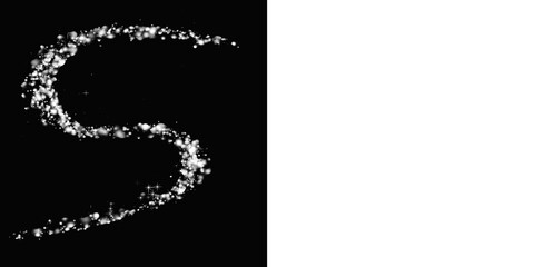 Sparkling letter S design for elegant branding and dazzling festive decorations, perfect for Christmas and New Year's projects