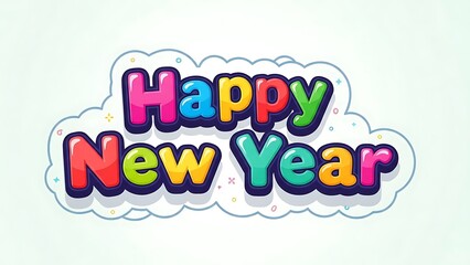 Happy New Year 2026 script text hand lettering. Design template Celebration typography poster, banner or greeting card for Merry Christmas and happy new year. | Happy new year | Happy new year 2026