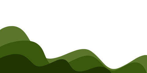 Fototapeta premium Green wave wavy Curve line art element grafis design