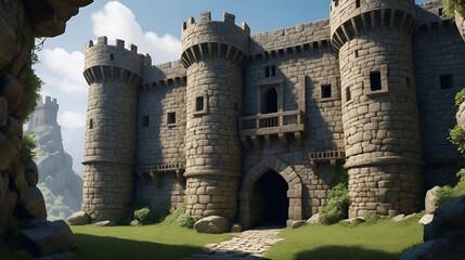 Castle Sack: Marauders Breaking Through Walls, Pillaging Riches in the Keep,