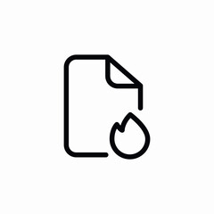 file burning icon sign vector