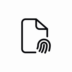 file fingerprint protected icon sign vector