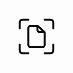file scan icon sign vector