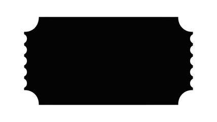 Elegant black ticket frame for creative designs and announcements, ready for customization with your message