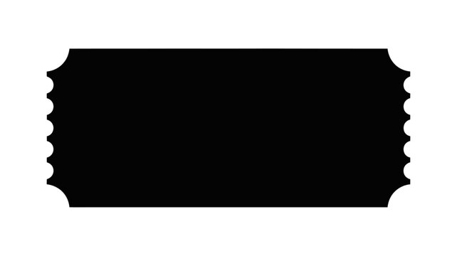 Admit one vintage ticket for your entertainment event, concert admission or movie pass with scalloped edges