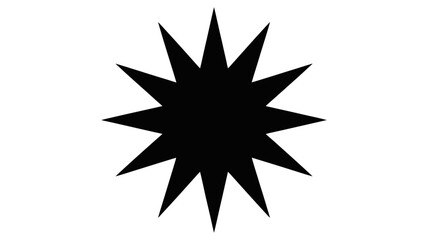 Sharp starburst element adds edgy modern flair to your designs and projects needing a bold geometric accent
