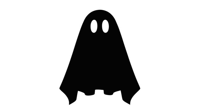 Spooky ghost character perfect for Halloween designs and eerie themed party invitations or scary events