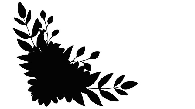 Elegant floral corner design element for invitations and cards, botanical accents for timeless sophistication