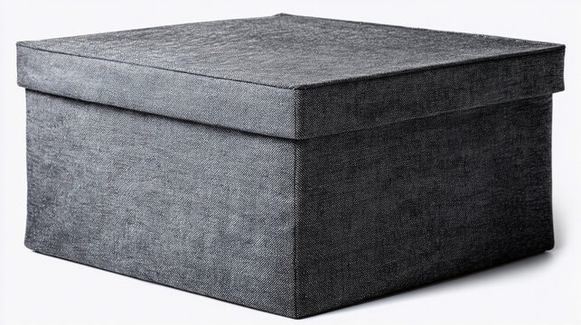 Storage box in dark gray fabric for organizing home essentials