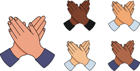 Diverse hands clapping in a celebratory gesture showcasing unity and appreciation