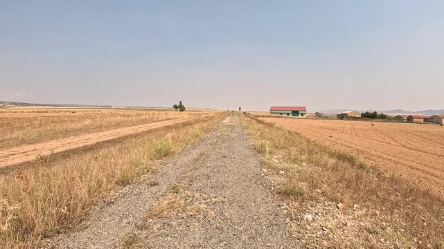 Camino Natural Ojos Negros near the farms neighborhood of Cella, province of Teruel, Aragon, Spain