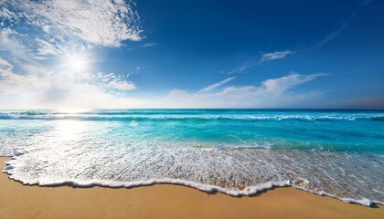 Wild Sea Beach Under A Bright Sunny Sky