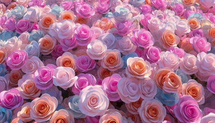Fototapeta premium Beautiful roses against a natural backdrop