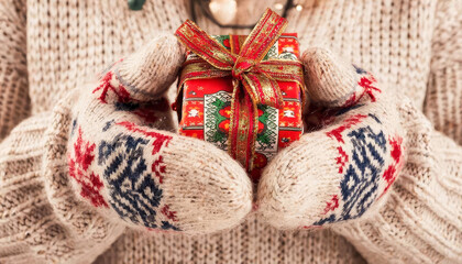 New Year's gift in hands