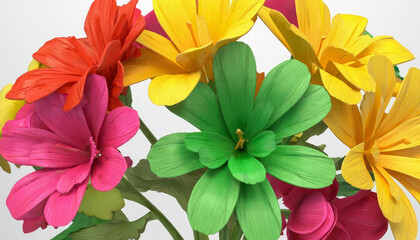 Various beautiful flowers on the background