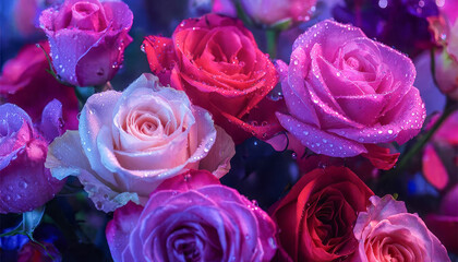 Beautiful roses against a natural backdrop