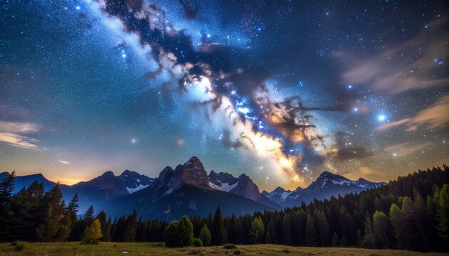  night sky filled with dense shimmering stars, deep rich blacks with perfect contras