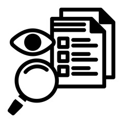 File Search Research Inspection Icon from Customer Assessment Collection (Mixed style)