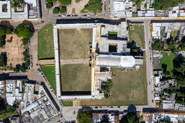 Aerial View of San Antonio de Padua Convent in Izamal, Yucat&aacute;n, Mexico