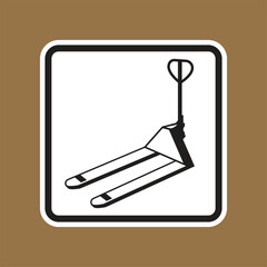 Heavy-duty pallet jack icon illustration for warehouse equipment use