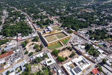 Aerial View of Izamal, Magical Town in Yucat&aacute;n, Mexico
