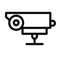 Minimalist Security Camera Icon for Surveillance and Monitoring Concepts