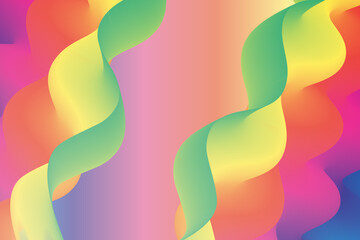 Vibrant rainbow gradient swirls with soft bokeh background