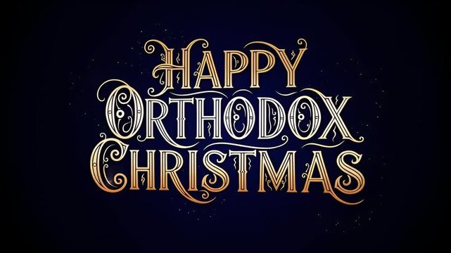 Happy Orthodox Christmas Wishes Greeting Festive Holiday Season Celebration. - Powered by Adobe
