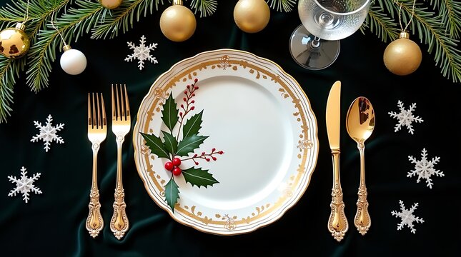 christmas table setting