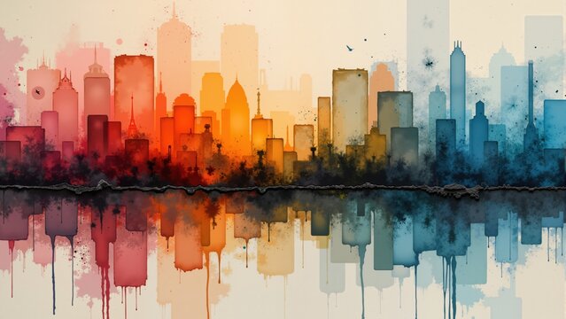 A mixed media artwork combining watercolor, digital art, and textured elements. Artistic Collage & Mixed Media style.
